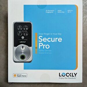 Lockly Pro Zeno Series Deadbolt WiFi Smart Lock Home Key Fingerprint Siri/Alexa